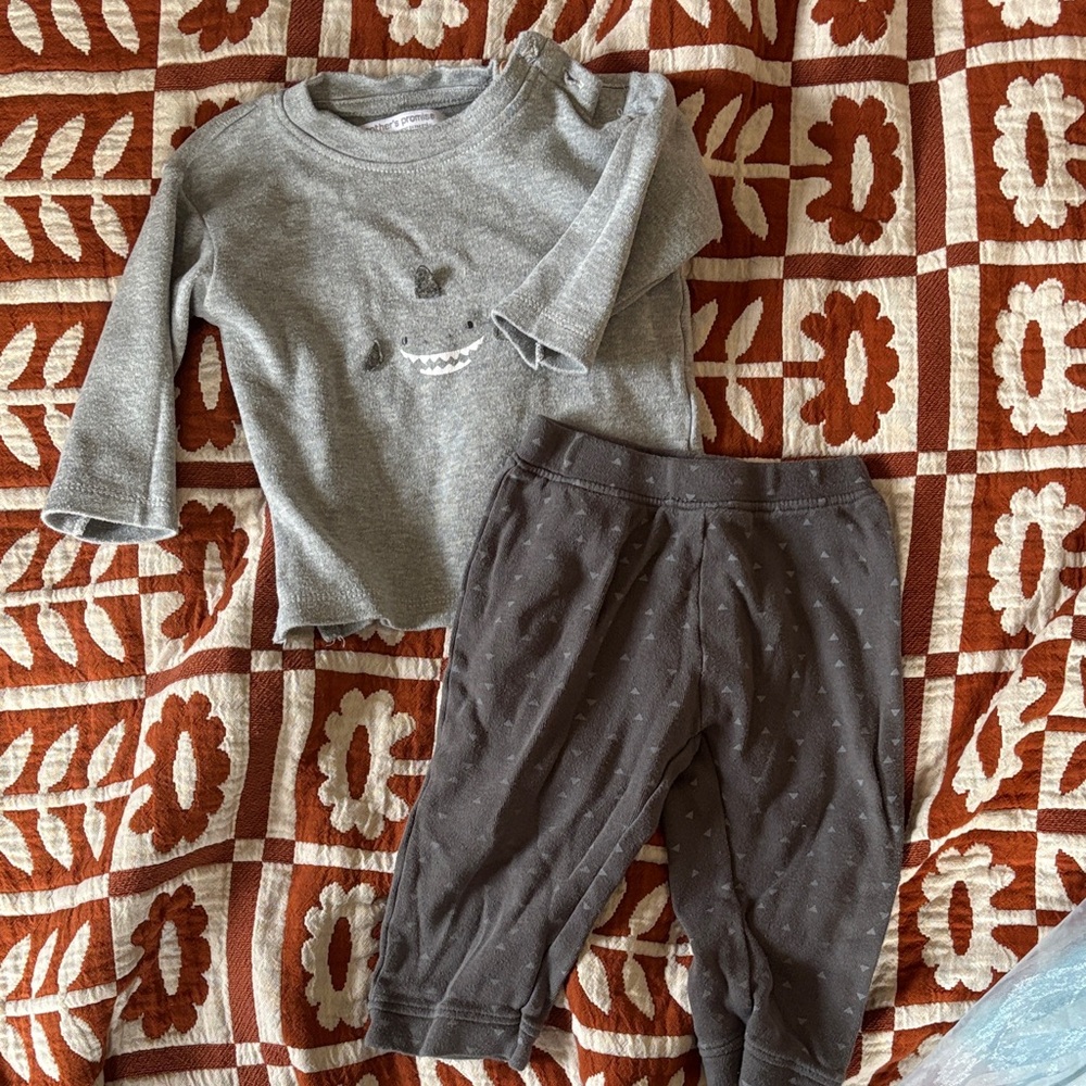 Gray Baby Outfit Set